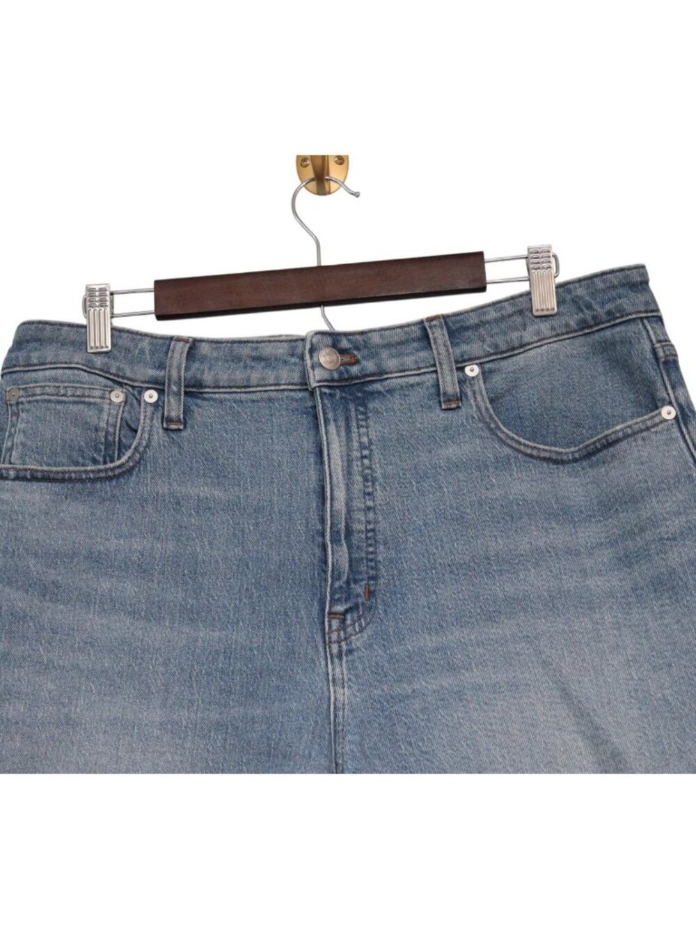 Madewell Jeans Size 32 Curvy 90s Straight High Rise Preppy Classic Retro Boho - Picture 2 of 12